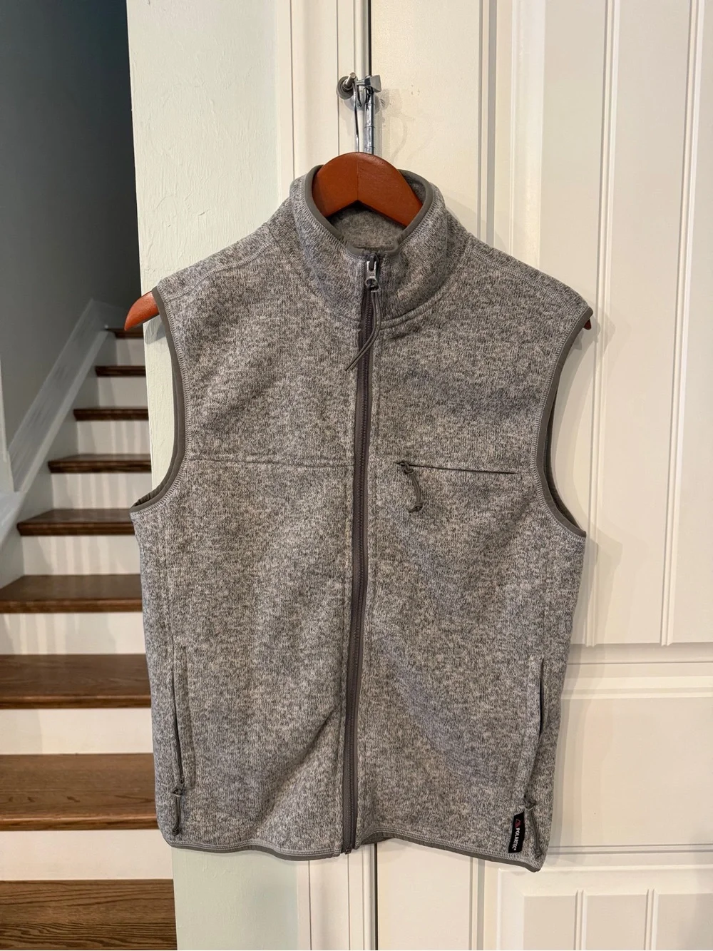 J.Crew Nordic Polartec Sweater Fleece Vest Gray Full Zip Men’s Small